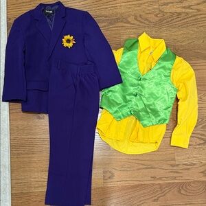JOKER COSTUME Purple Suit with Green Vest and Yellow Shirt